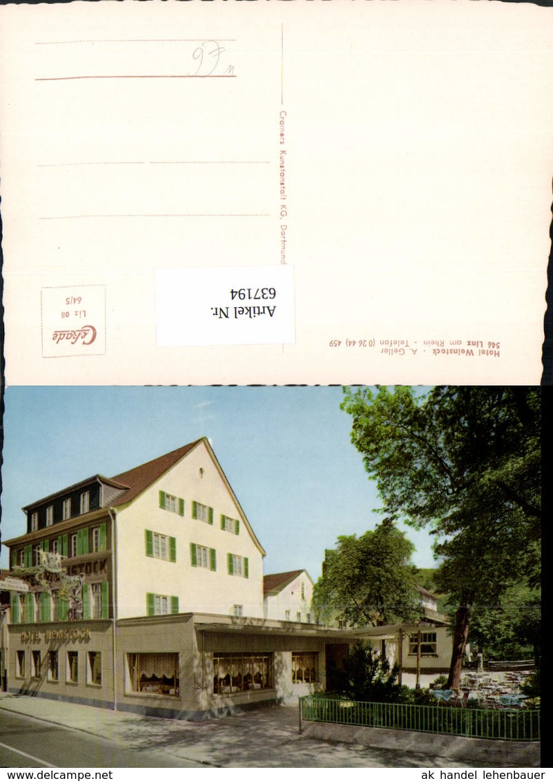 637194,Linz A. Rhein Hotel Weinstock - Sonstige & Ohne Zuordnung