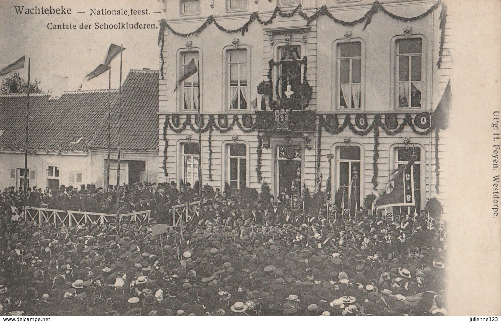 WACHTEBEKE.-NATIONALE FEEST.CANTATE DER SCHOOLKINDEREN.-ZELDZAMER - Wachtebeke