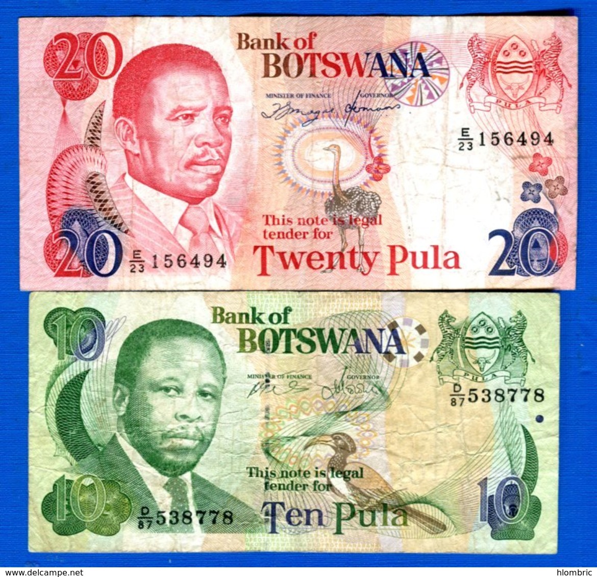 Botswana  2  Billets - Botswana