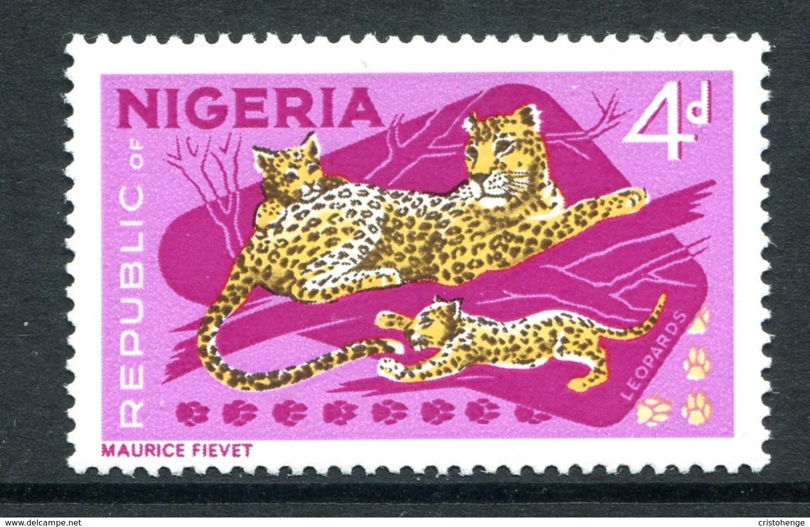 Nigeria 1965-66 Wildlife - No Imprint - 4d Leopard - P.14 X 13½ - LHM (SG 177a) - Nigeria (1961-...)