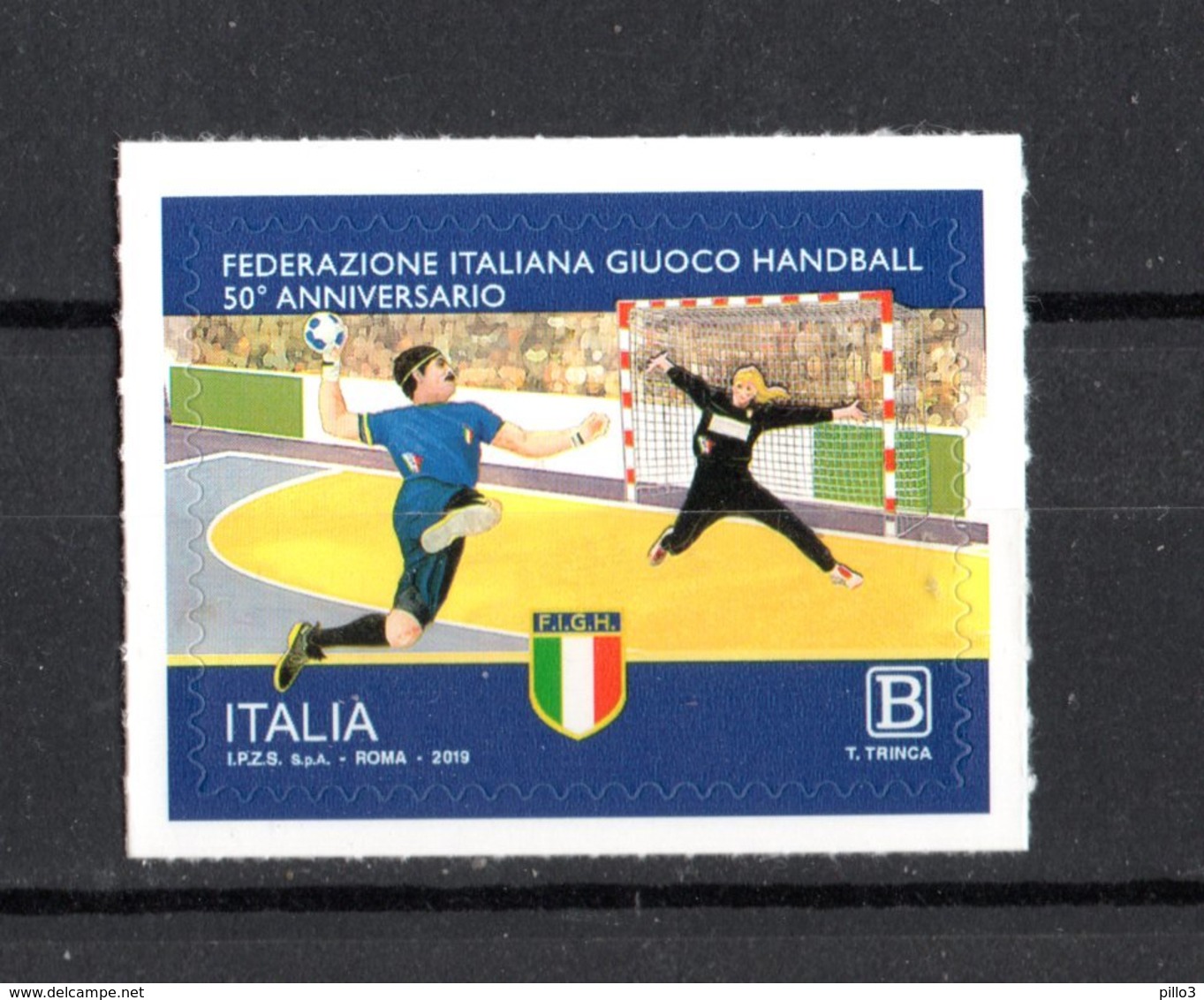 ITALIA :  50° Anniv. Federazione Italiana Giuoco Handball -  1 Val. Da 1,10 €.  MNH**  5.11.2019 - 2011-20: Mint/hinged