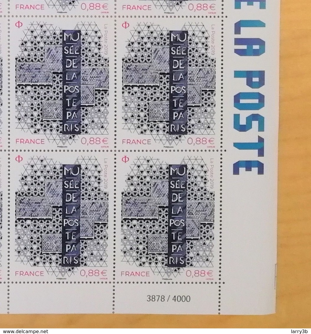 FRANCE 2019 "MUSEE DE LA POSTE" - ILLUSTREE - Feuille 30 Timbres - Feuilles Complètes