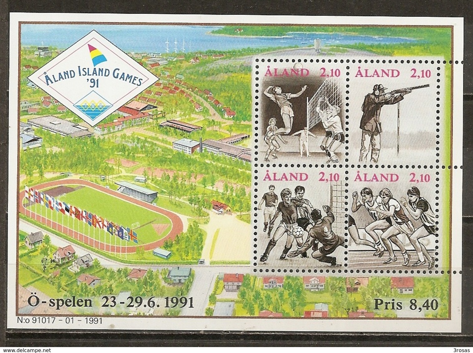 Aland 1991 Island Games Sport Feuille Sheetlet MNH ** - Aland