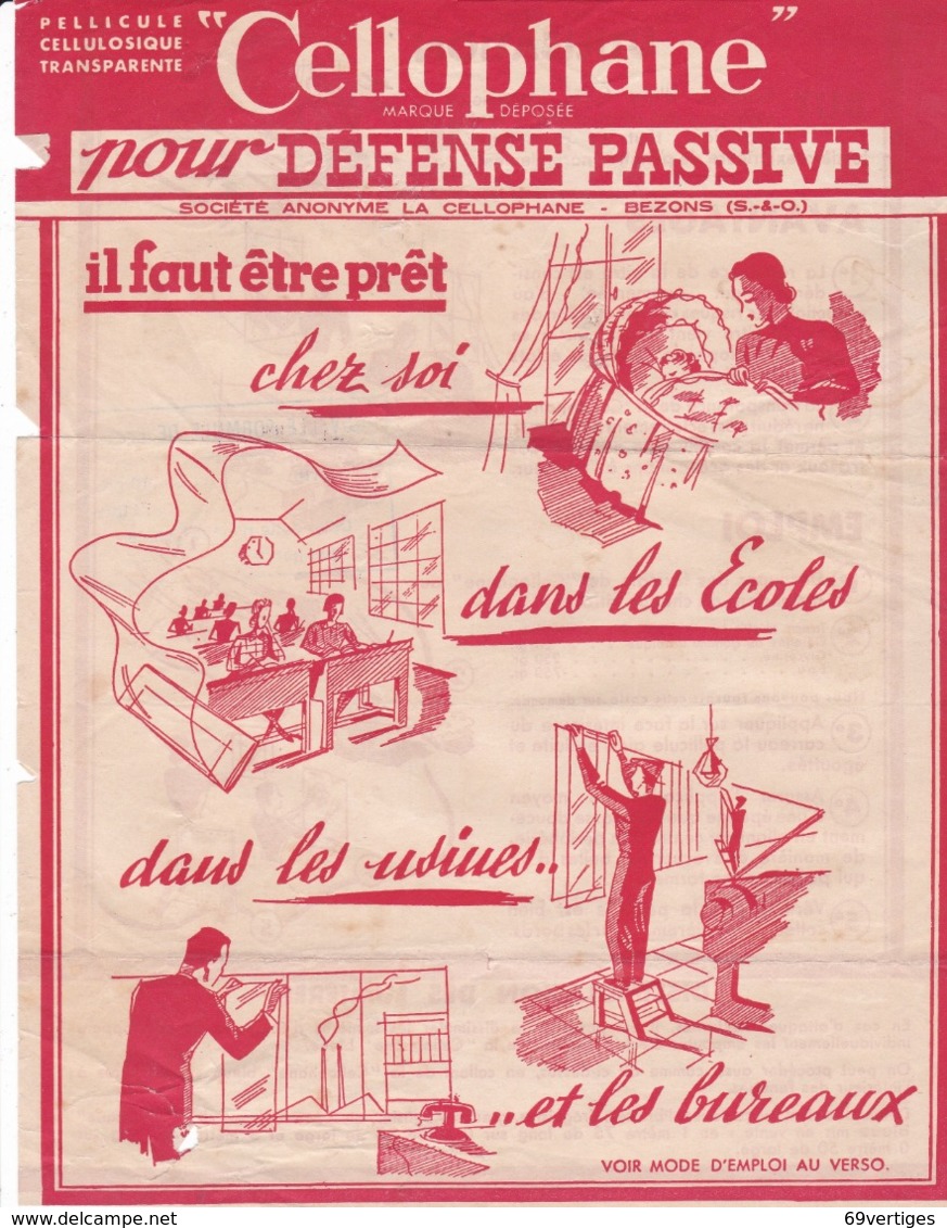 "CELLOPHANE" Pour La Défense Passive - Publicidad