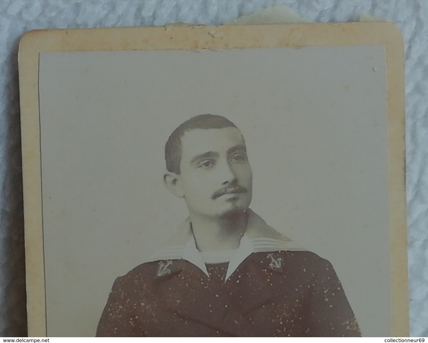 Ancienne Photo Format CDV Soldat Homme Marin En Tenue Photographe A GREMION à Rochefort Sur Mer XIXe - Old (before 1900)