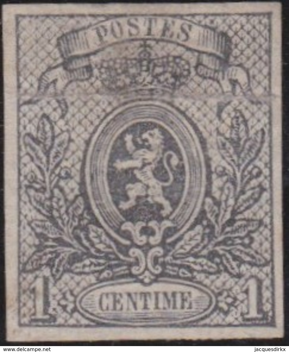 Belgie      .    OBP     .   22  (2 Scans)      .  (*)     .   Ongebruikt  Zonder Gom  .   /    .    Neuf Sans Gomme - 1866-1867 Piccolo Leone