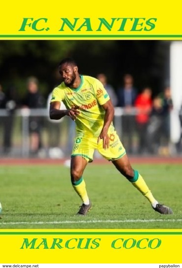 CARTE JOUEUR .FC. NANTES   FRANCE MARCUS  COCO    SAISON  2019-2020 #  JN.FC.  370 - Fussball