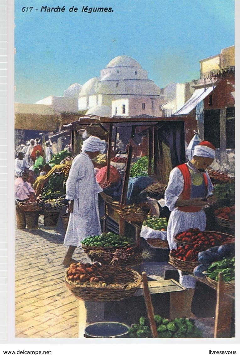 CPA Algérie Marché De Légumes - Scènes & Types