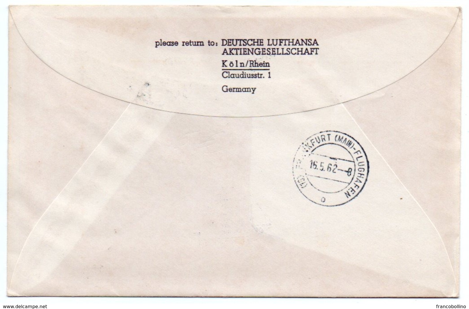 LUFTHANSA-BOEING JET 720 B/ FIRST FLIGHT KHARTOUM - FRANKFURT/ WITH SUDAN MALARIA ERADICATION STAMP 1962 - Aerei