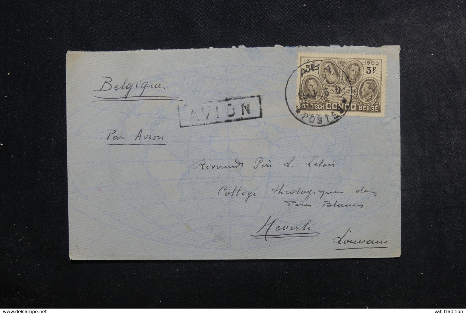 CONGO BELGE - Enveloppe De Aba Pour La Belgique Par Avion En 1936, Affranchissement Plaisant - L 46311 - Lettres & Documents