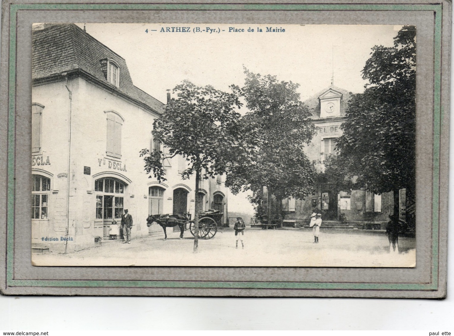 CPA - ARTHEZ (64) - Aspect De La Mercerie Décla Sur La Place De La Mairie Dans Les Années 20 - Arthez De Bearn