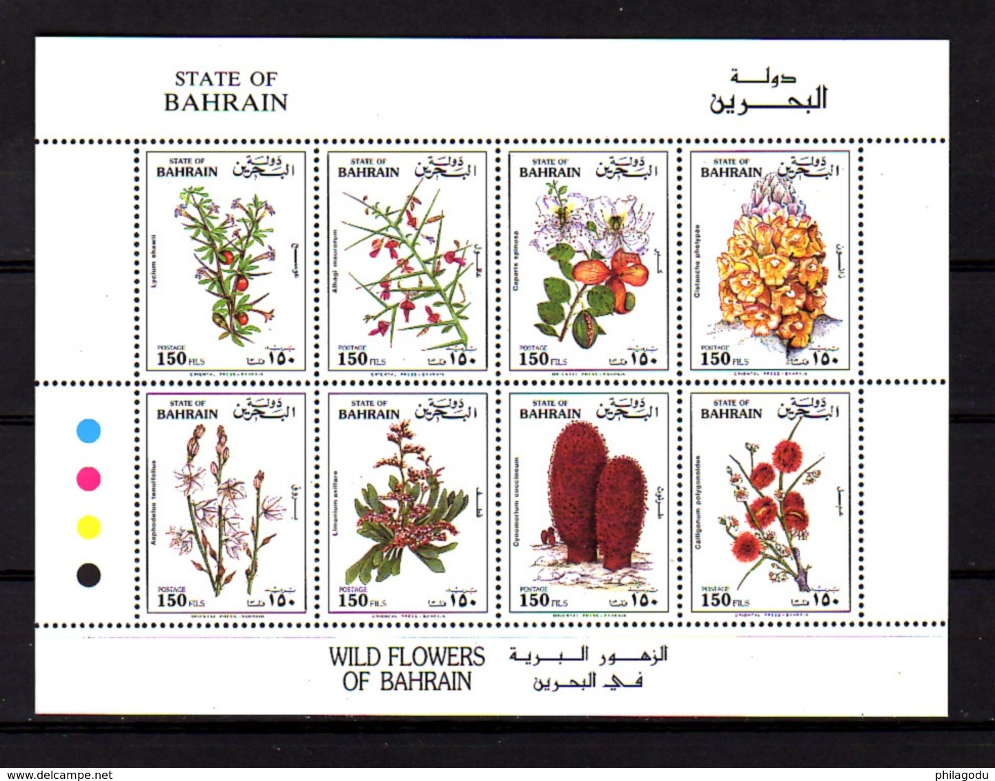 Bahrain 1992-93, Courses De Chevaux, Fleurs Du Bahrain, 449 / 456  Et 493 / 500**, Cote 36 € - Bahreïn (1965-...)