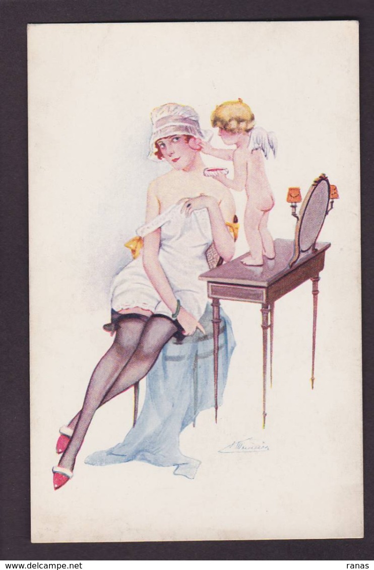 CPA Meunier Suzanne Femme Girl érotisme écrite Femme Nue LE 33-7 - Meunier, S.