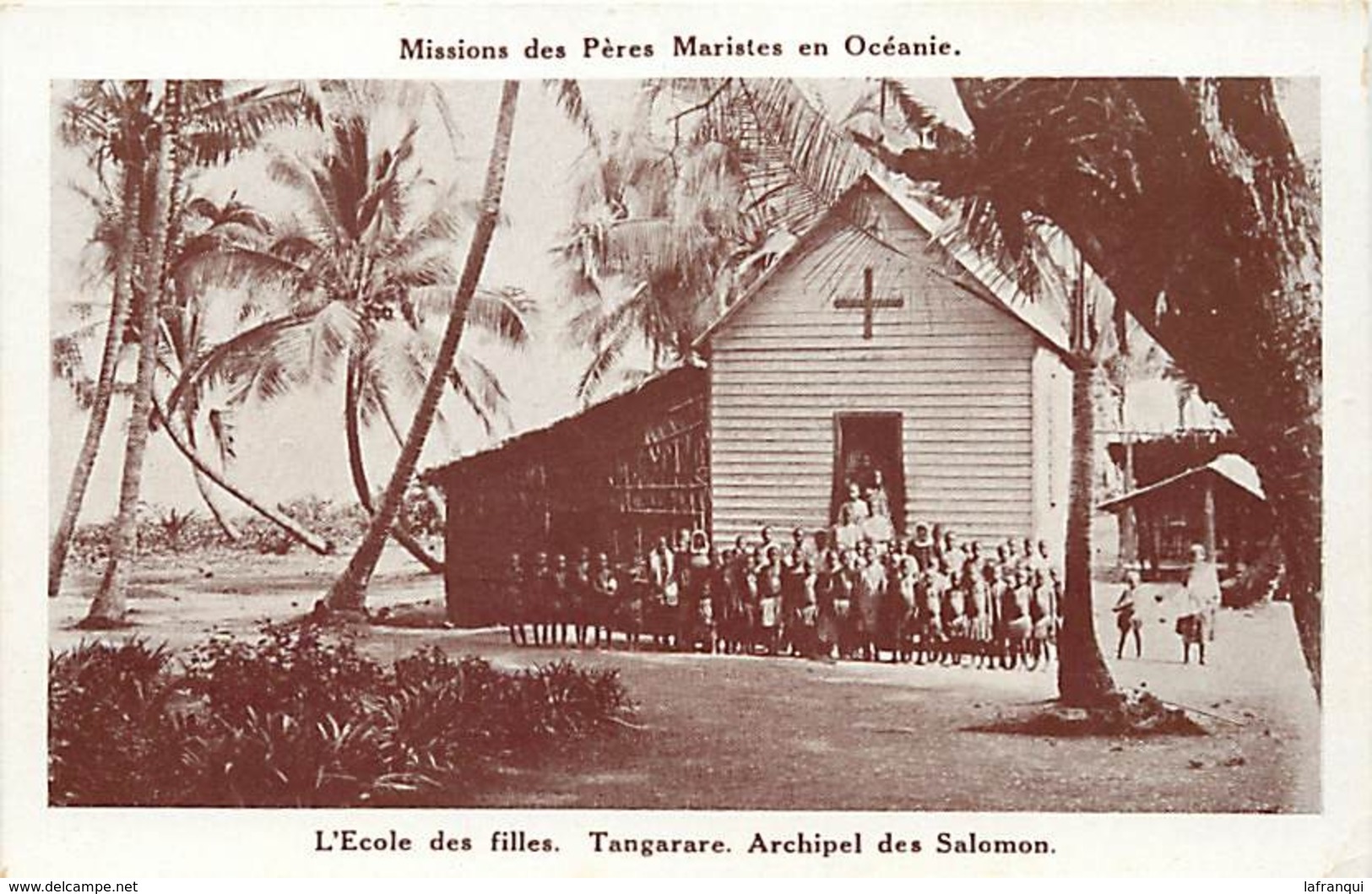 Pays Div- Ref U197- Oceanie -mission-missions Des Peres Maristes -archipel Des Salomon -ecole Tangarare -ecoliers - Isole Salomon