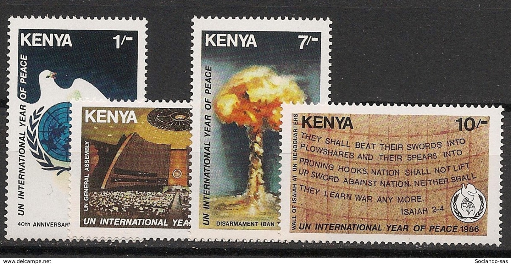 Kenya - 1986 - N°Yv. 356 à 359 - Année De La Paix - Neuf Luxe ** / MNH / Postfrisch - Kenya (1963-...)