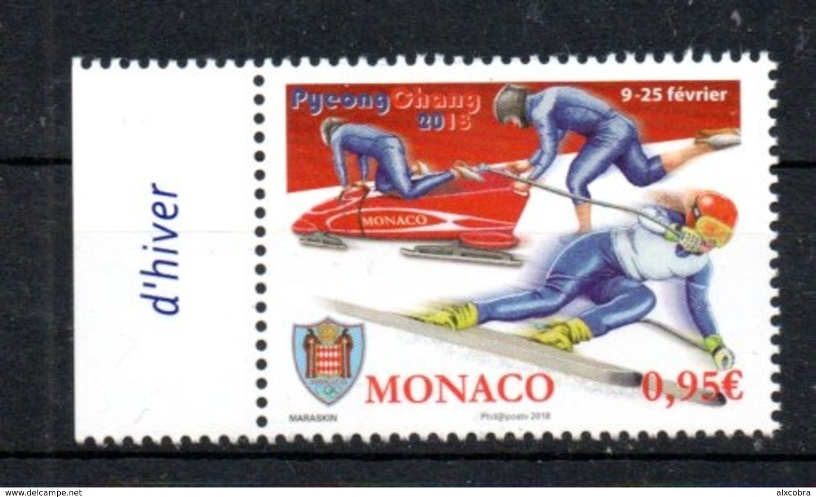 WINTER OLYMPICS 2018 Monaco Sport MNH - Winter 2018: Pyeongchang