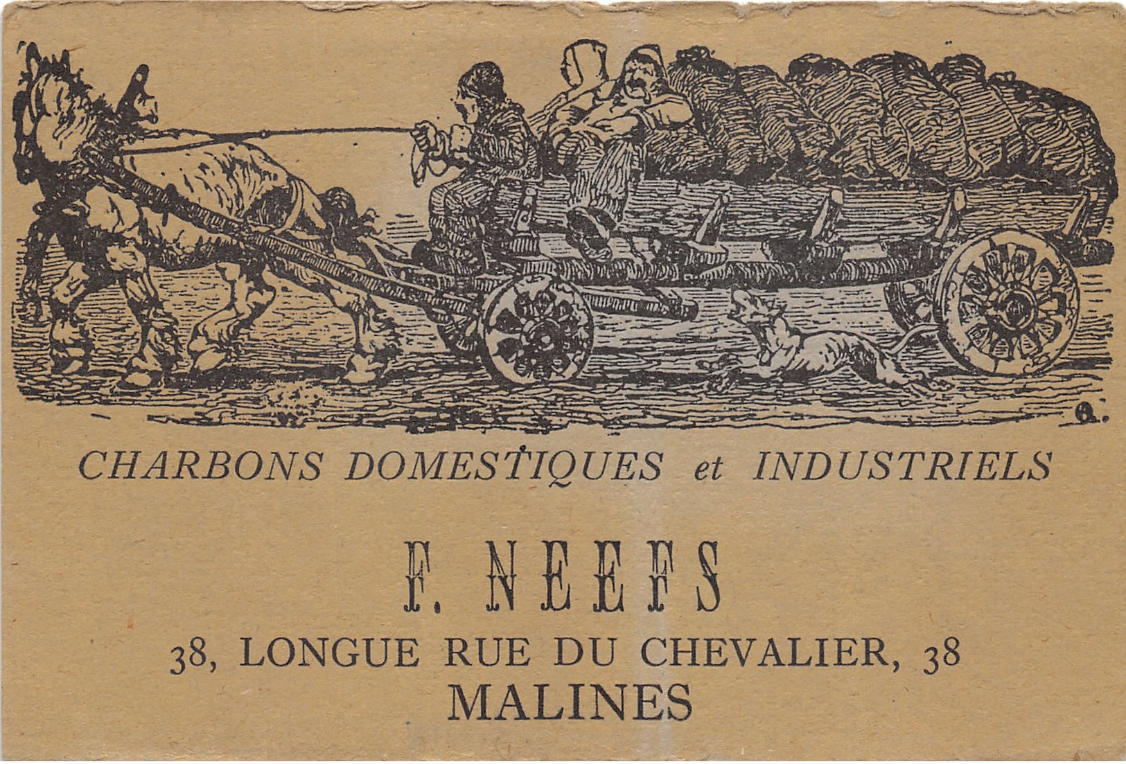 Malines - Charbons Domestiques Et Industriels - F. Neefs - Mechelen