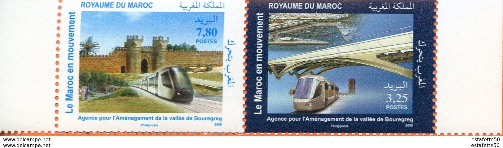 Maroc;2008,TP N°1498/99 " Le Maroc En Mouvement,NEUF**MNH;Morocco,Marruecos - Maroc (1956-...)