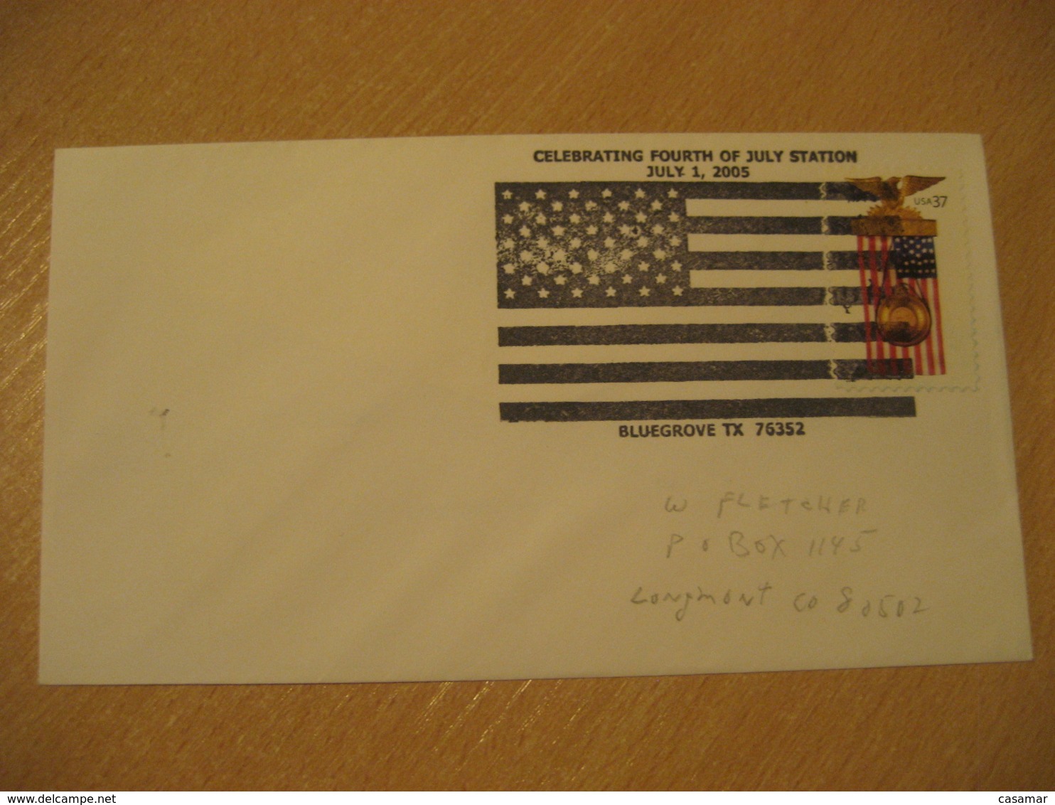 BLUEGROVE 2005 Flag Flags Cancel Cover USA - Buste