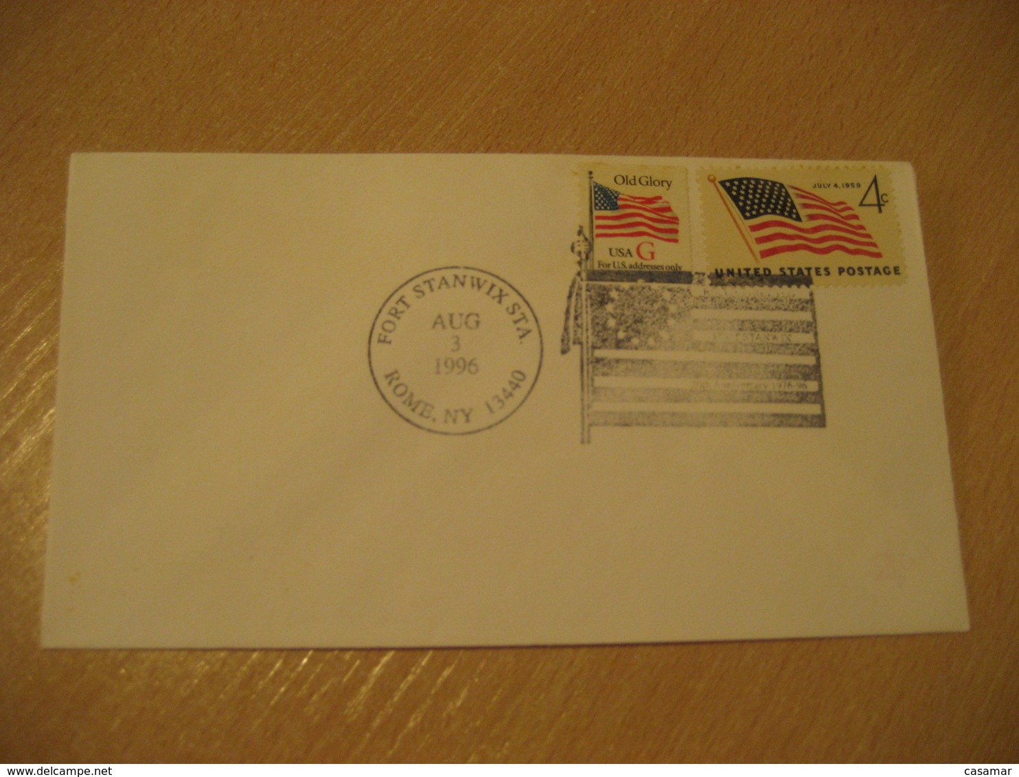 FORT STANWIX 1996 Flag Flags Cancel Cover USA - Buste