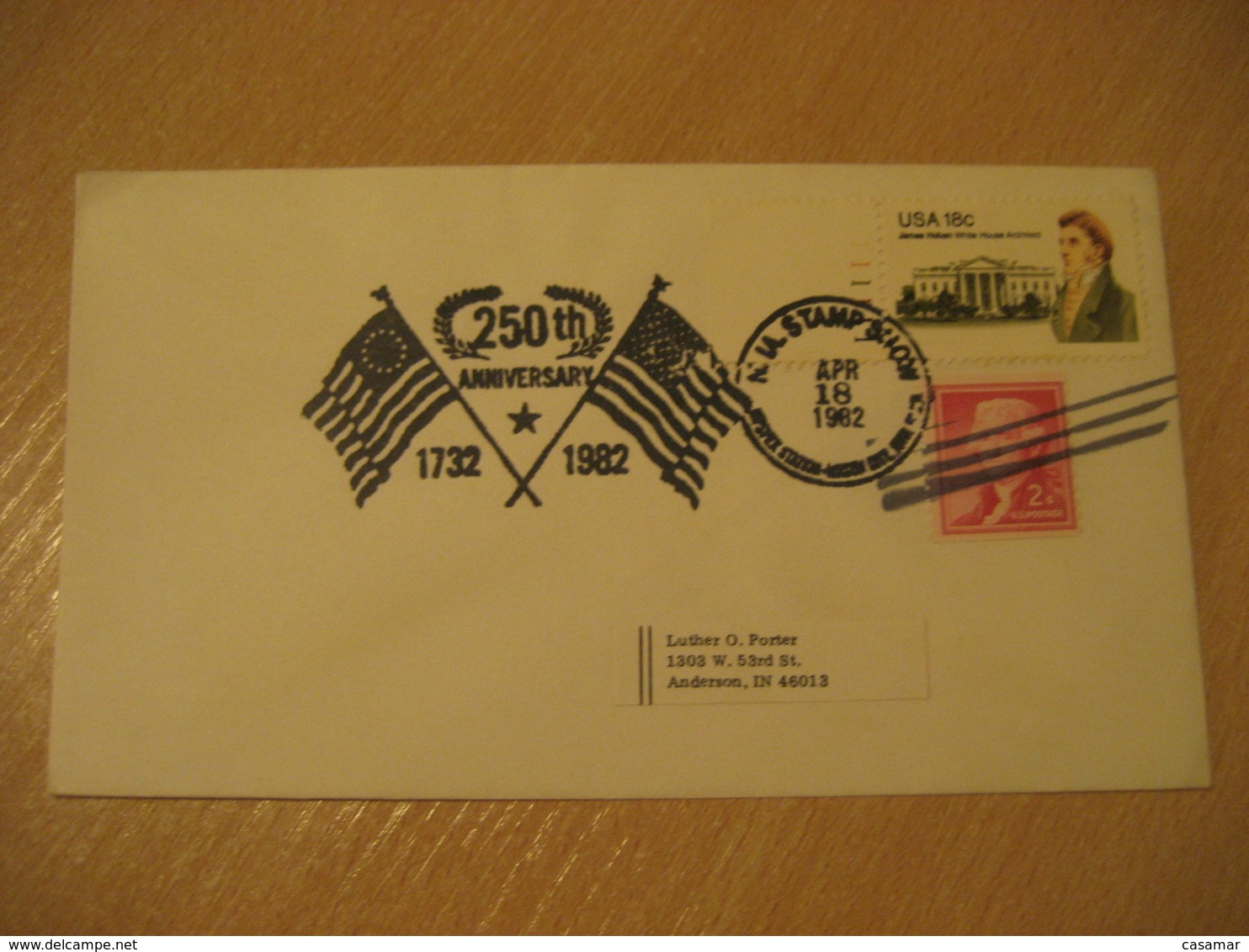 MISSION CITY 1982 Flag Flags Cancel Cover USA - Briefe