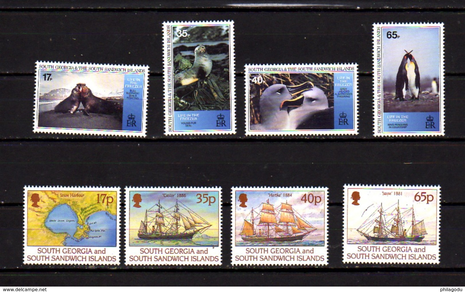 Géorgie Du Sud 1994, Faune Arctique, Capitaine Larsen, 251 / 258**, Cote 19 € - South Georgia