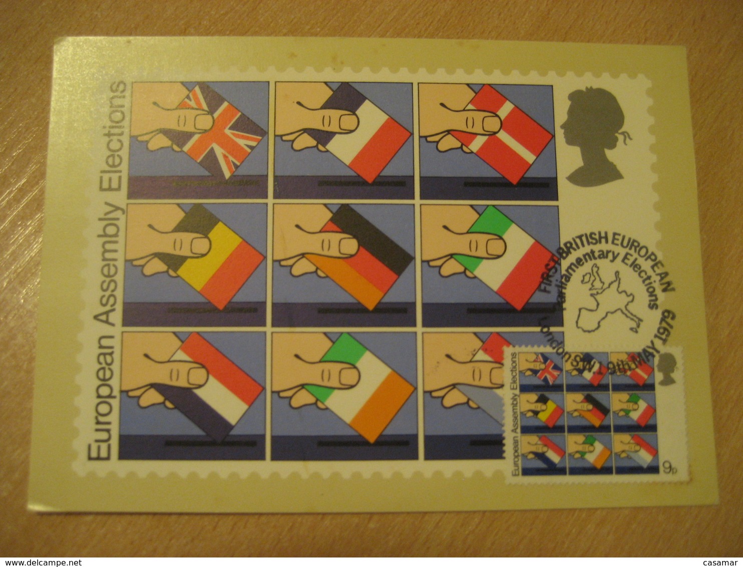 LONDON 1979 First British European Parliamentary Elections Flag Flags Maxi Maximum Card ENGLAND - Covers