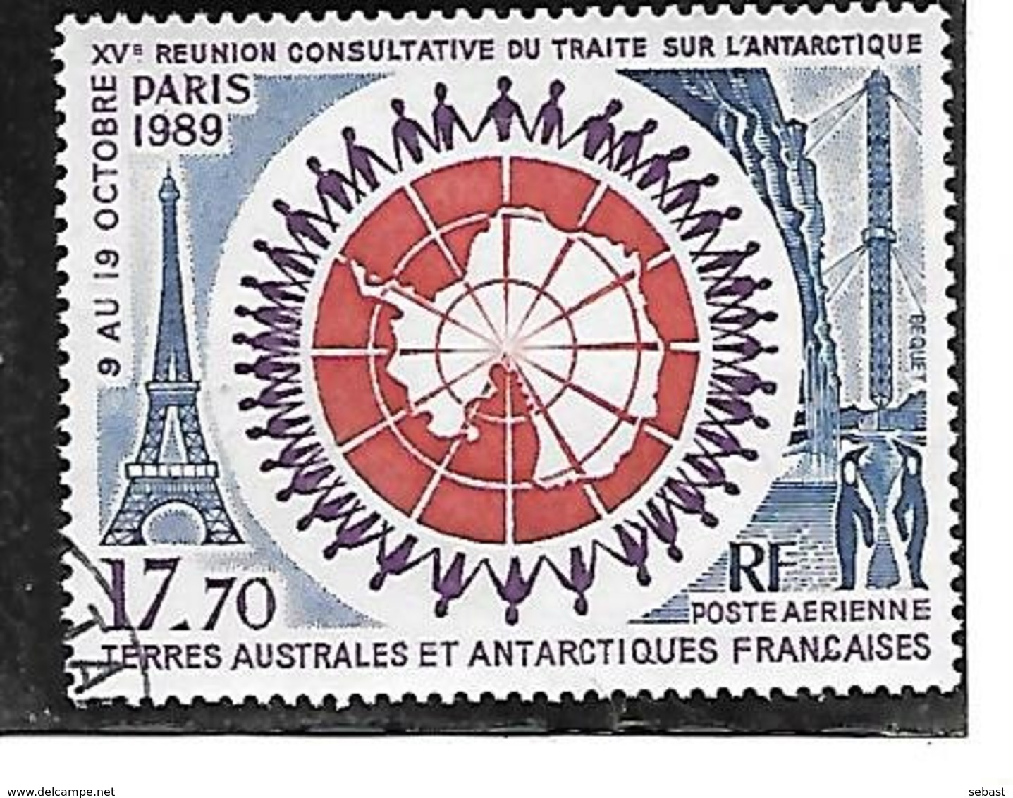 TIMBRE OBLITERE DES TAAF DE 1989 N° YVERT PA 109 - Used Stamps