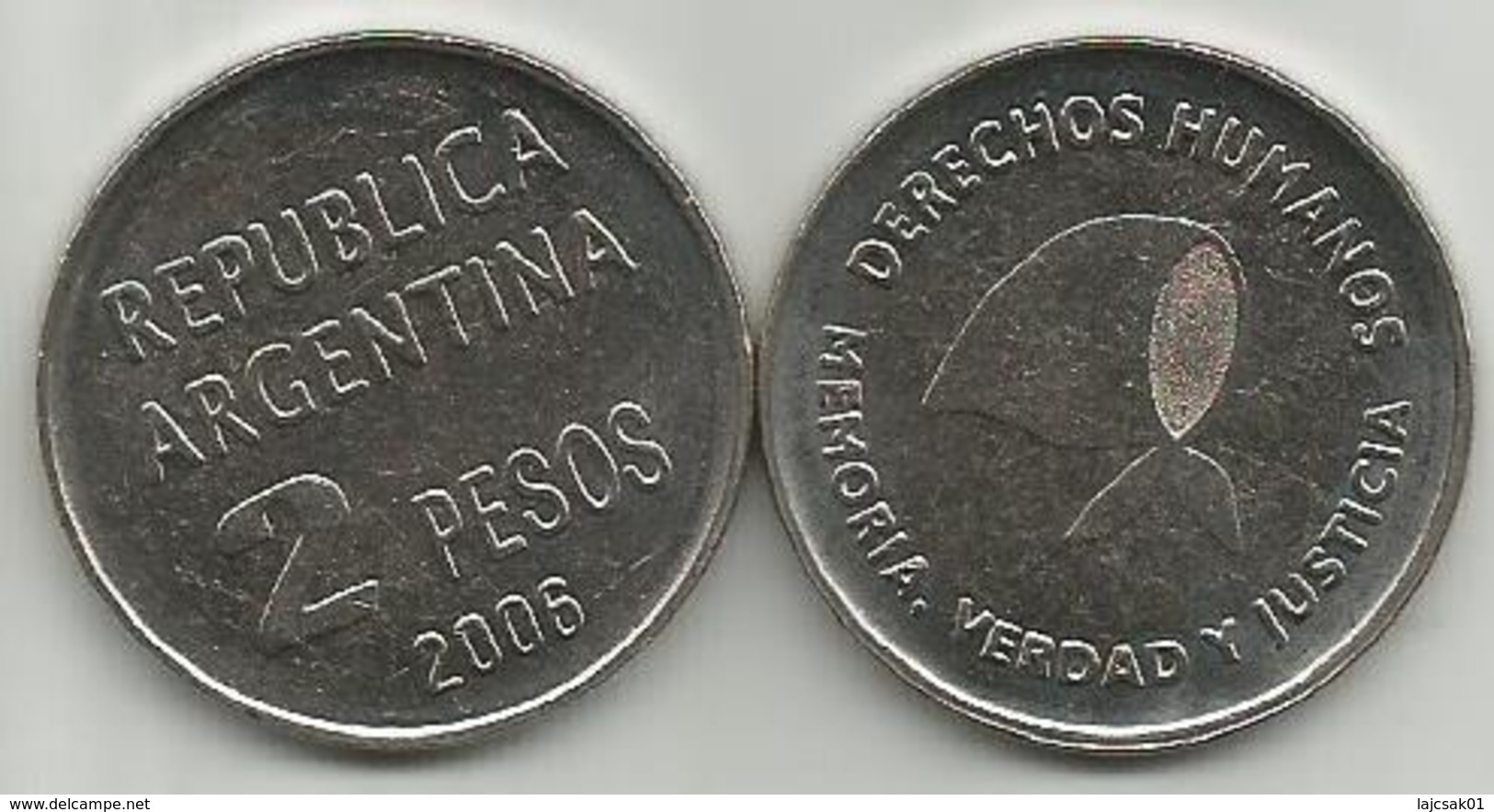 Argentina 2 Pesos 2006. Human Rights ,high Grade - Argentinië