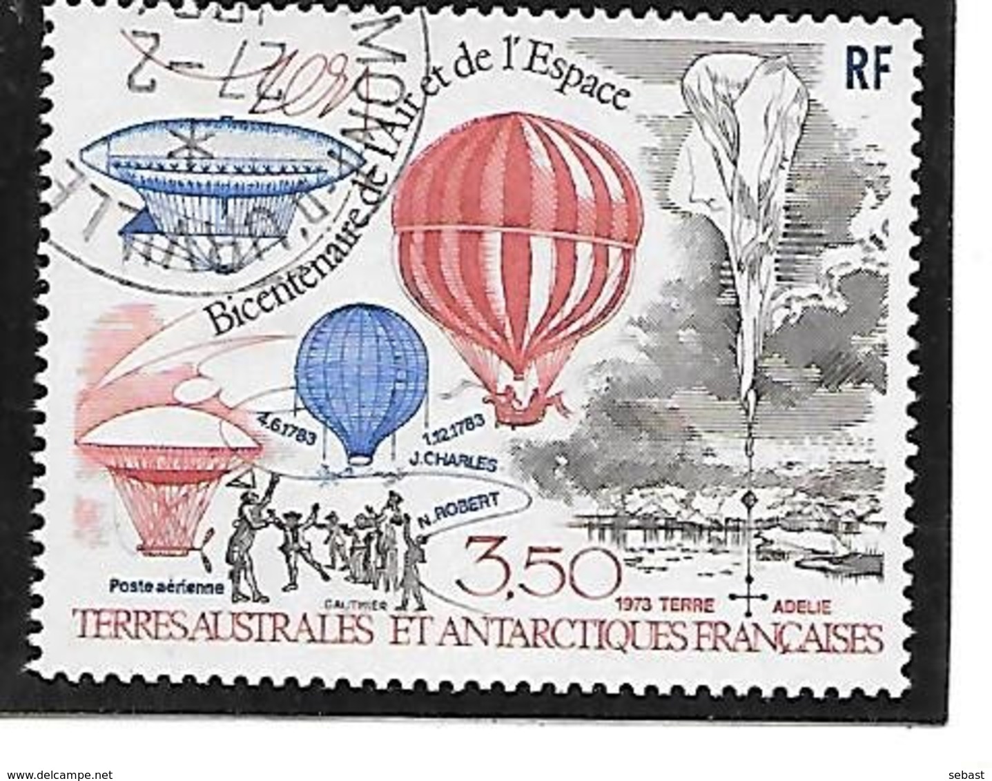 TIMBRE OBLITERE DES TAAF DE 1984 N° YVERT PA 82 - Used Stamps