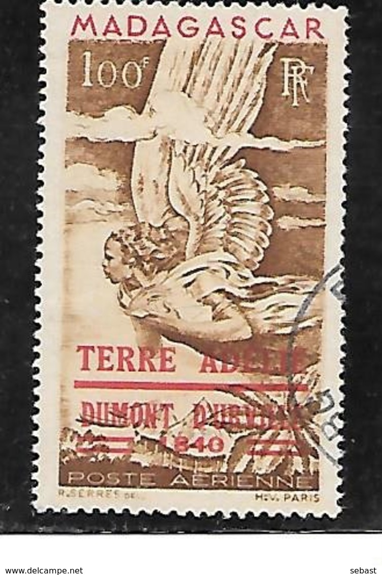 TIMBRE OBLITERE DES TAAF DE 1956 N° YVERT PA 1 - Gebraucht