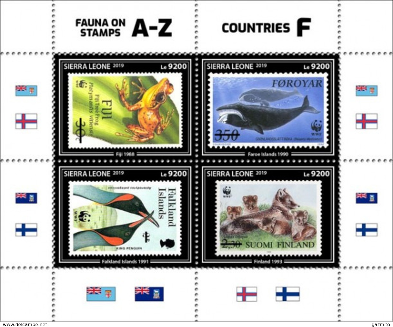 Sierra Leone 2019, WWF On Stamps, 4val In BF - Frogs