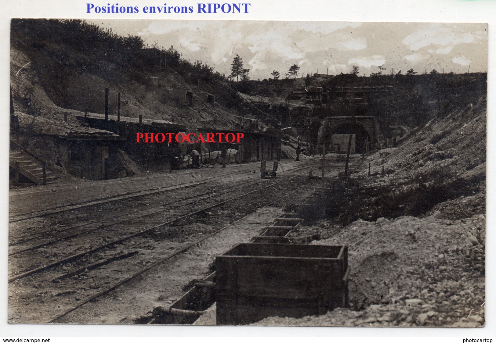 Env. RIPONT-Chemin De Fer-Tunnel-CARTE PHOTO Allemande-Guerre14-18-1WK-France-51-Militaria- - Ville-sur-Tourbe