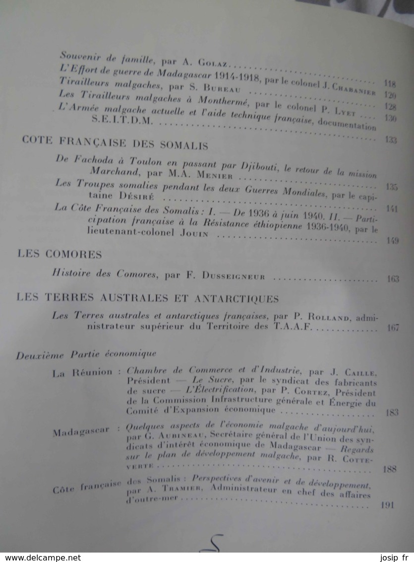 REVUE HISTORIQUE DES ARMÉES N°4 (1963)- FRANCE DANS OCÉAN INDIEN: RÉUNION, MADAGASCAR, COMORES, SOMALIS, TERRES AUSTRALE - Francese