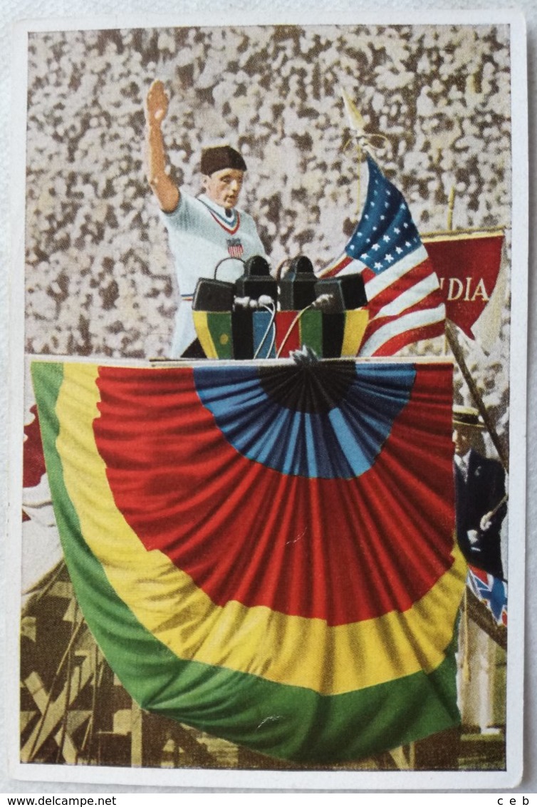 Foto Cromo Olimpiada De Los Ángeles. 1932. Nº 11. USA G.C. Calinan. Hecho En 1936 Para Olimpiada De Berlín. Alemania - Tarjetas
