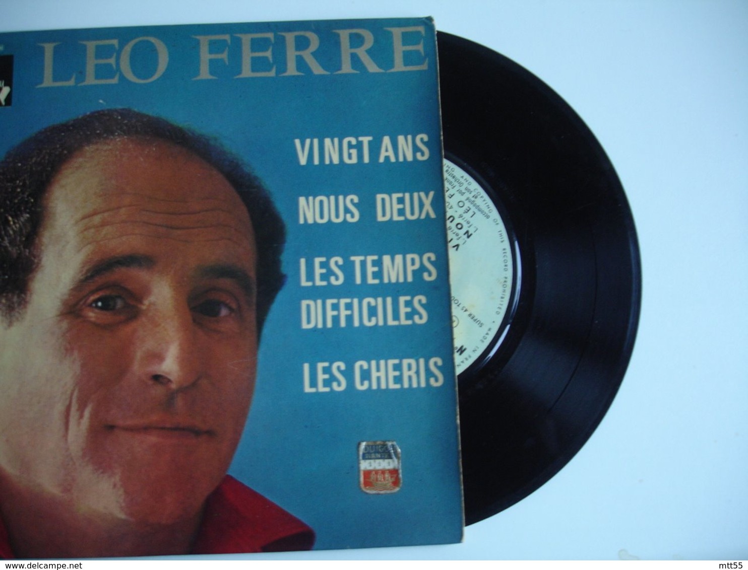 leo ferre lot 3 disque 45 t 4 titre  paname vingt ans quand c est fini barclay vinyle