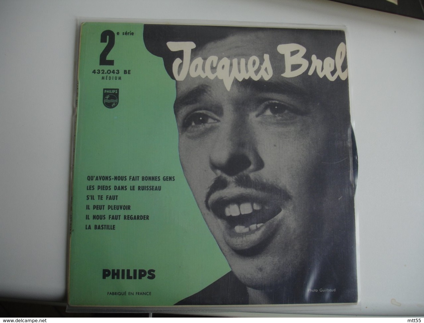 Jacques Brel  Lot 3 Disque 45 T 4 Titre Philipps Les Bougeois Mon Enfance 1 De 6 Titre 2 Eme Serie - 45 T - Maxi-Single