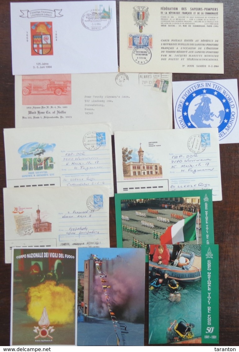 48 Cover/post Card+1 Autoadesivo Dei Vigili Del Fuoco/Sapeurs Pompiers/Firemen/Feuerwehr - Altri & Non Classificati