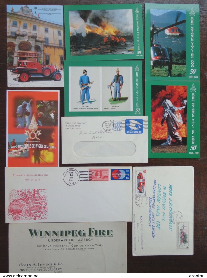 48 Cover/post Card+1 Autoadesivo Dei Vigili Del Fuoco/Sapeurs Pompiers/Firemen/Feuerwehr - Altri & Non Classificati