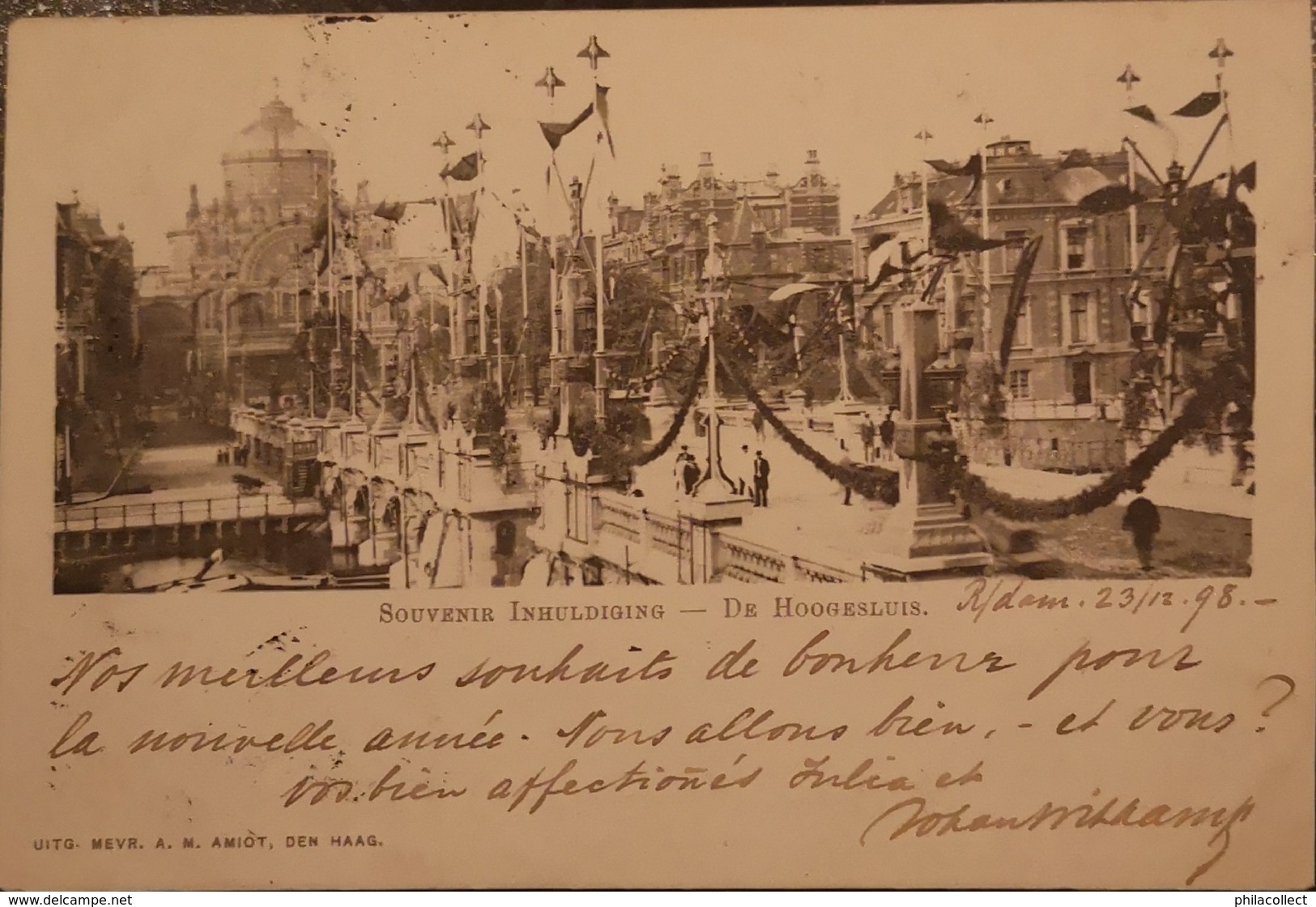 Amsterdam // Souvenir Inhuldiging - De Hoogesluis 1898!! - Amsterdam