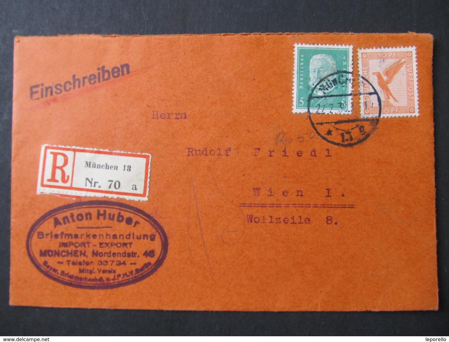 R-BRIEF München - Wien 1930 ///  D*40723 - Briefe U. Dokumente