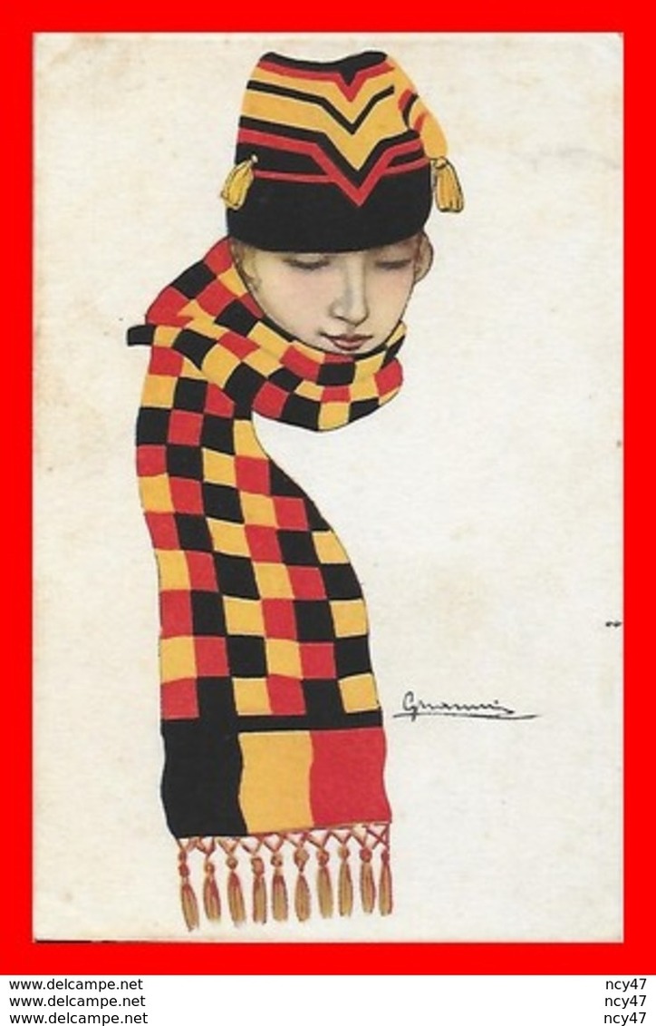 CPA Illustrateur G. NANNI.  Tête De Femme, Bonnet Et Cache-col...CO2223 - Nanni