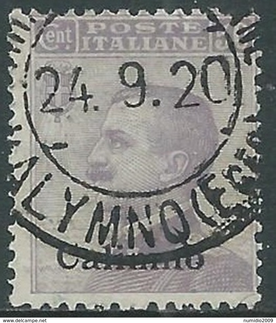 1912 EGEO CALINO USATO EFFIGIE 50 CENT - RB25 - Aegean (Calino)