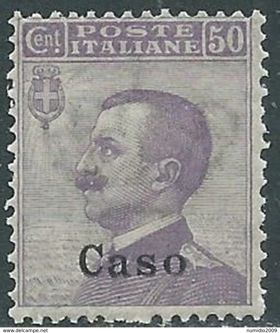 1912 EGEO CASO EFFIGIE 50 CENT MNH ** - RB30 - Ägäis (Caso)