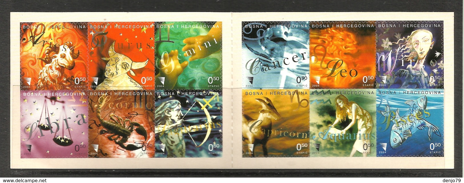 BOSNIA & HERZEGOVINA 2005  ZODIAC SIGNS,HOROSCOPE BOOKLET  SET  MNH - Astrologia