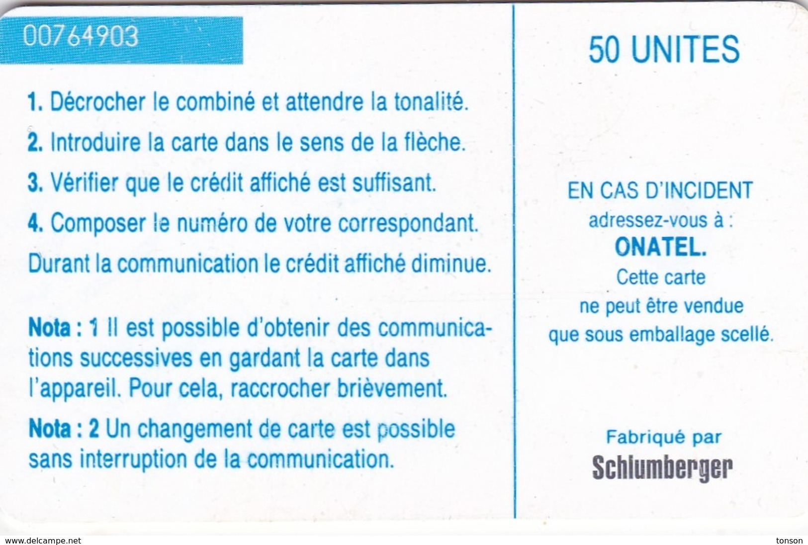 Burkina Faso, BKF-17b, White 50 (New Schlumberger Logo), 2 Scans. Estimate Print Run: 14.708 8 White Digits On Blue - Burkina Faso