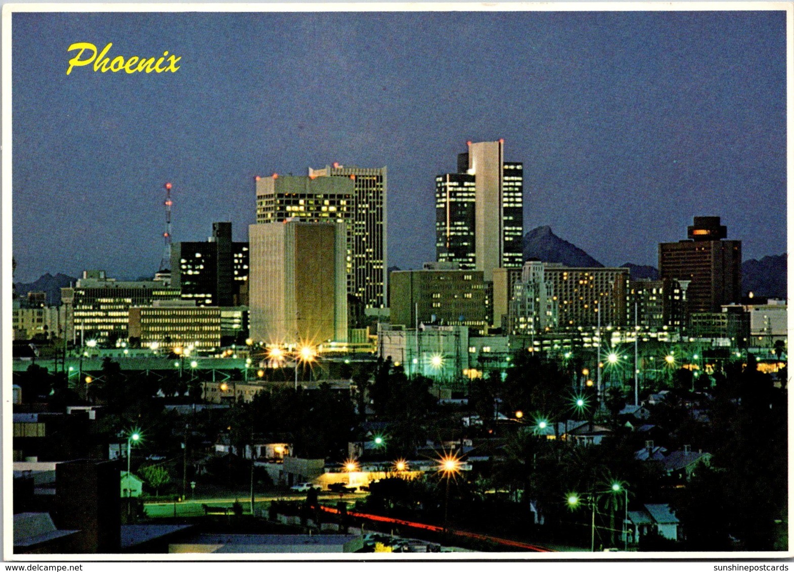 Arizona Phoenix Downtown Skyline At Night - Phoenix