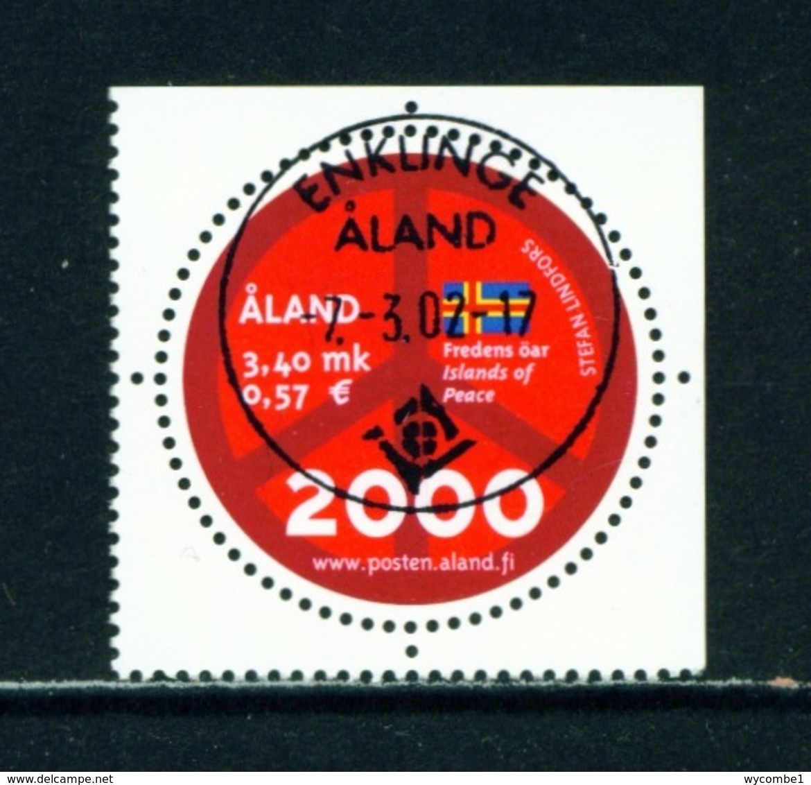 ALAND  -  2000 New Millennium 3m40 Used As Scan - Aland