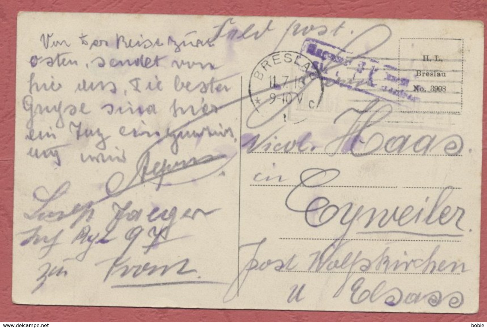 Wroclaw = Breslau Schlesien Polen Polska  Pologne : Technische Hochschule  / Feldpost Stempel Breslau 1916 - Krieg 14-18 - Polonia