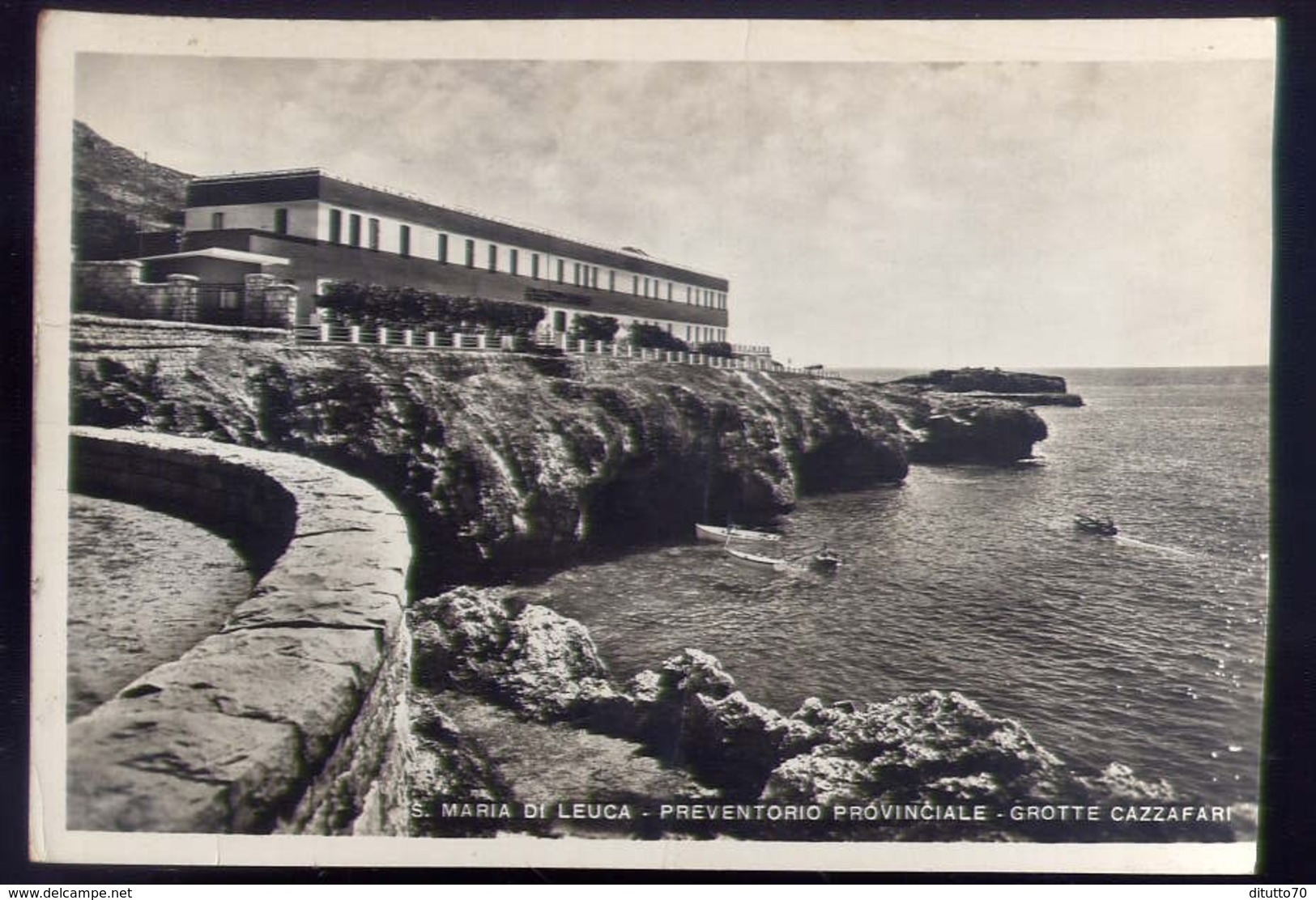 Santa Maria Di Leuca - Lecce - Preventorio Provinciale - Grotte Cazzafari - Formato Grande Viaggiata Mancante Di Affranc - Lecce